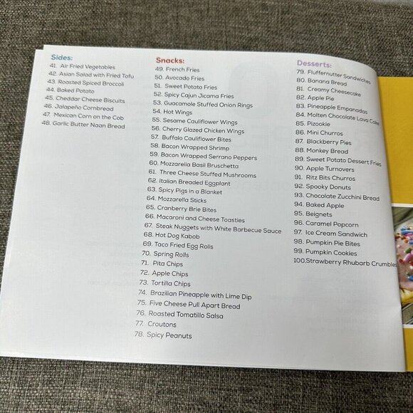 100 Recipes For Your Air Fryer GoWISEUSA Breakfast Entrees Sides Snacks Desserts - Picture 3 of 4